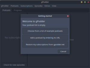 gpodder does not detect python
