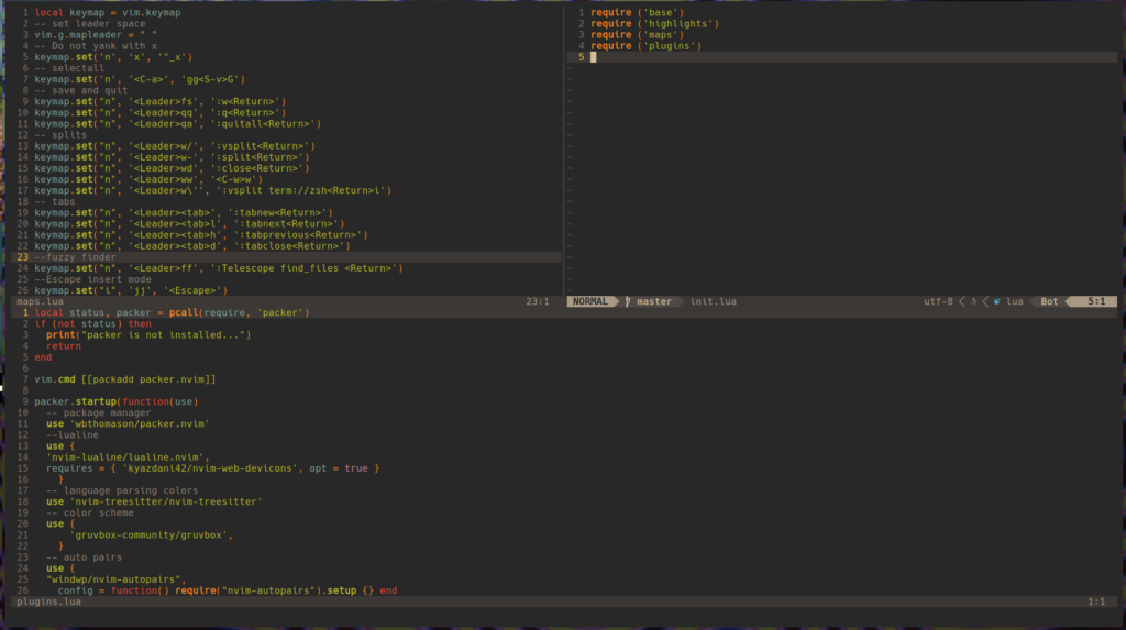 neovim screenshot